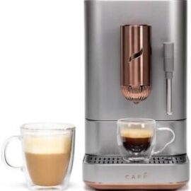 Café Affetto Automatic Espresso Machine + Milk Frother | Built-In & Adjustable Espresso Bean Grinder | One-Touch Brew in 90 Seconds | Steel Silver, 1.2 Liter, (C7CEBBS2RS3)