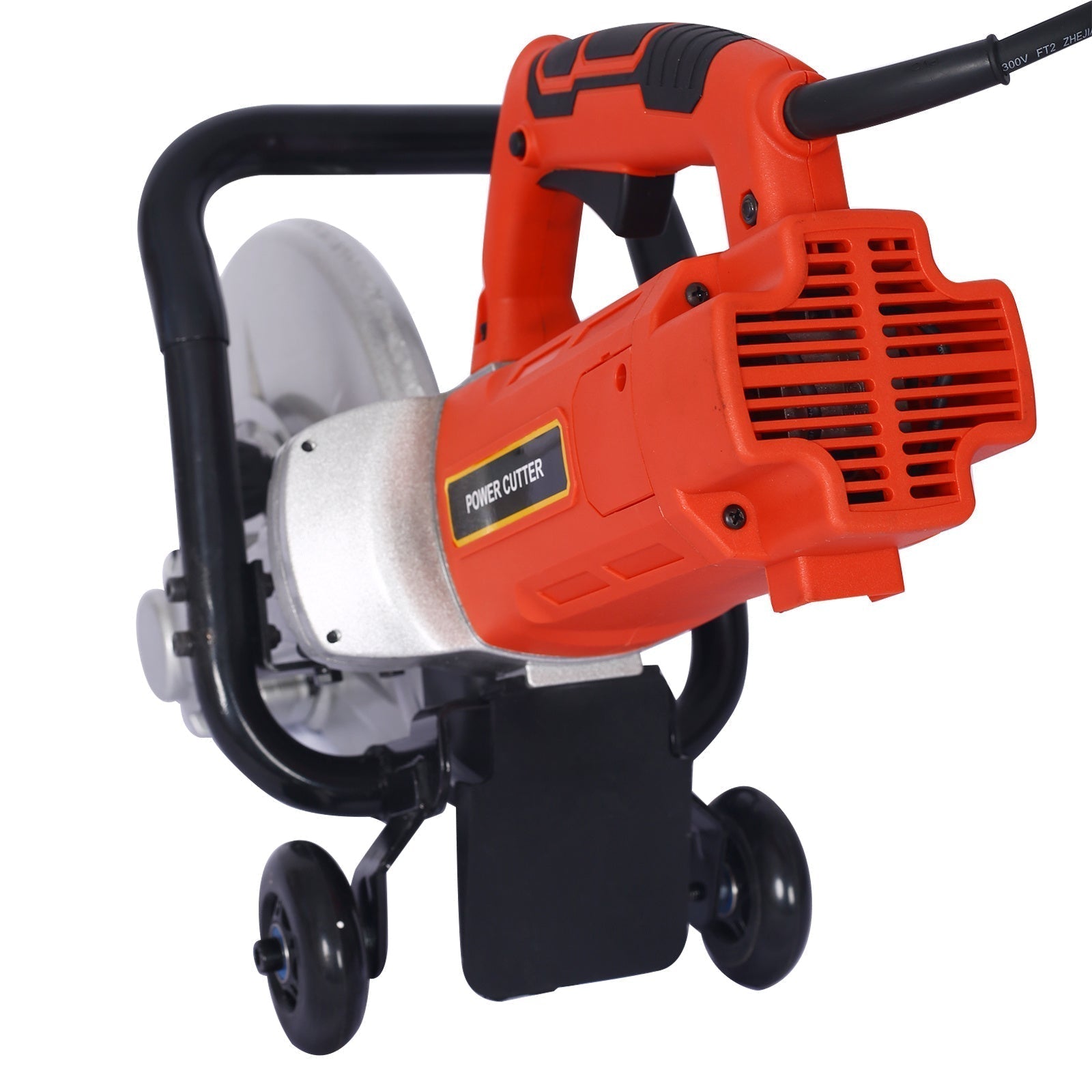 Electric 14" Wet/Dry Concrete Cut-Off Saw with Guide Roller & Water Line Attachment - Image 3