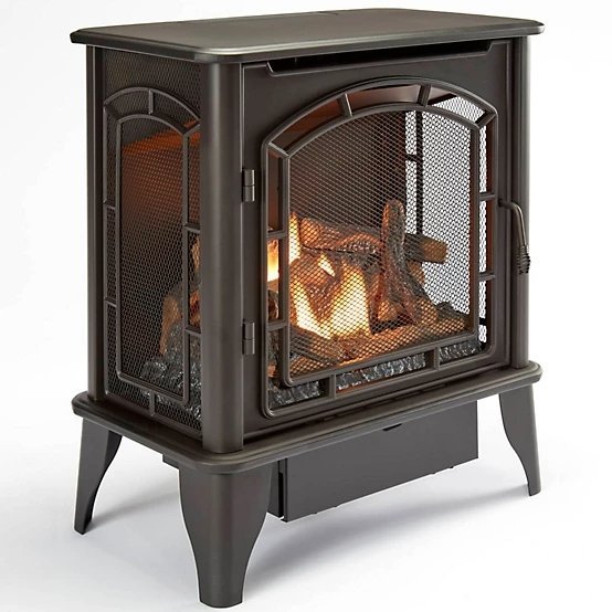 Bluegrass Living Panorama Vent Free Dual Fuel 3-Sided Gas Stove BTSD23RT - Image 2