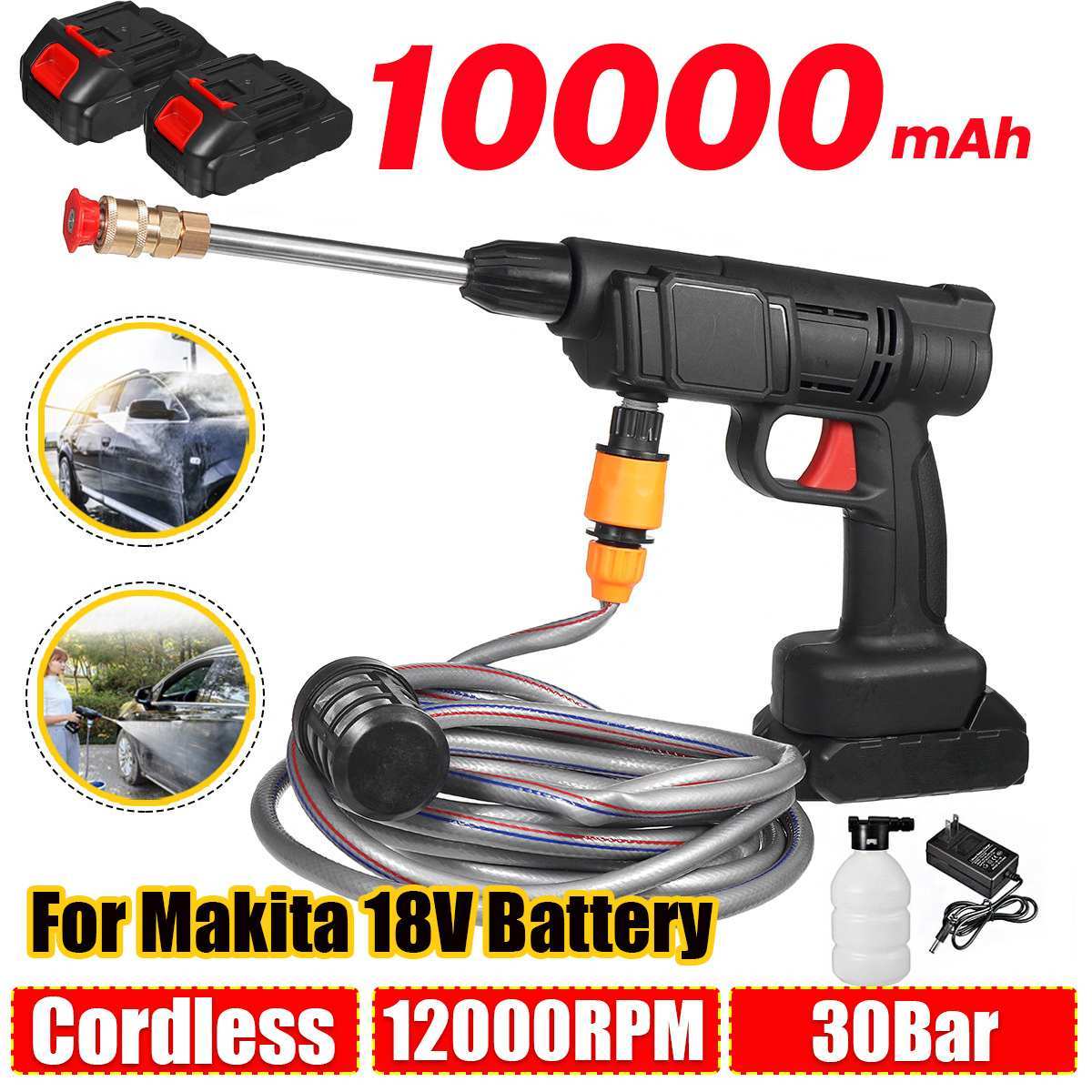 High-pressure Car Washing Machine Wireless Portable Rechargeable - Image 2