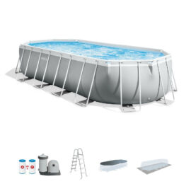 Prism Frame™ 20′ x 10′ x 48″ Oval Above Ground Pool Set