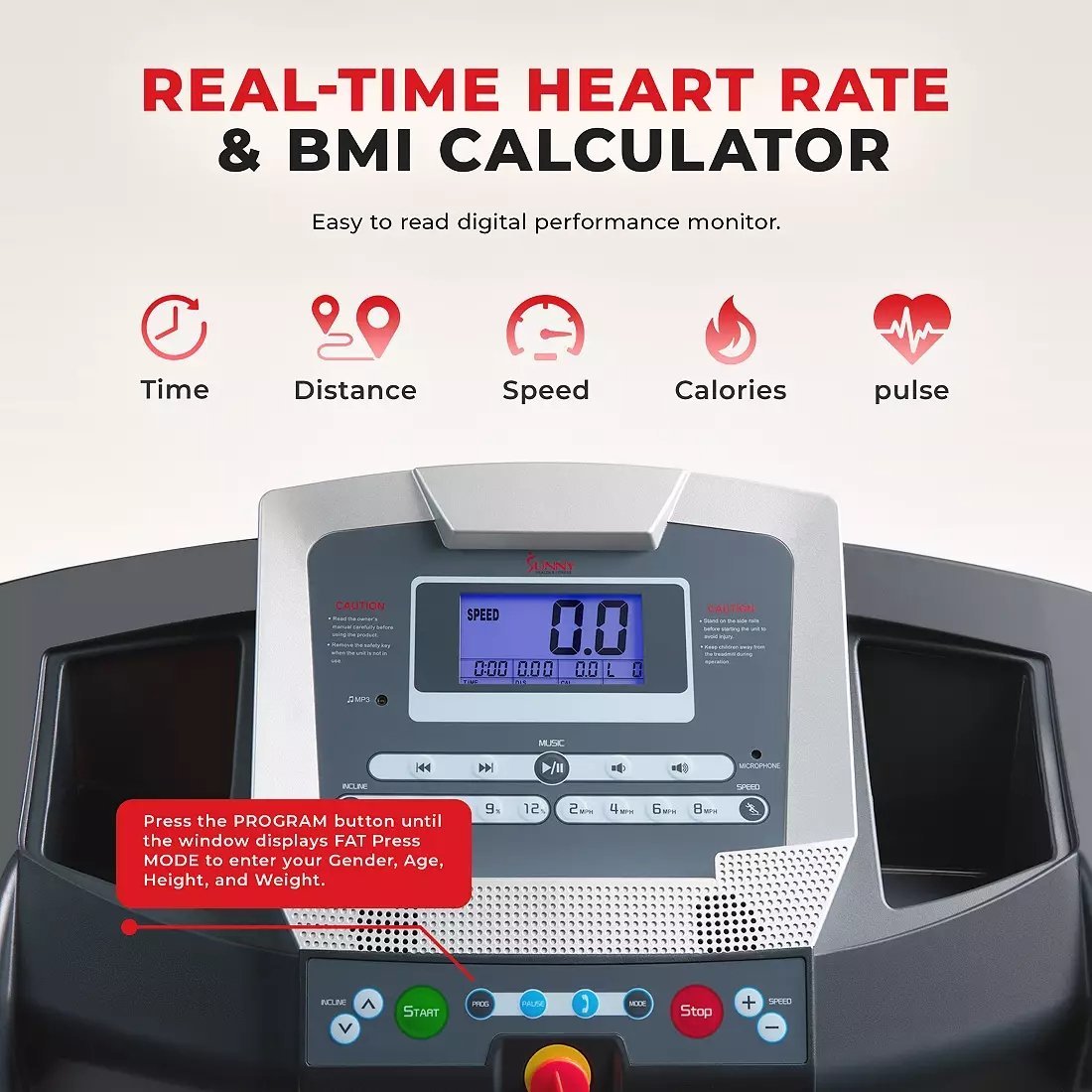 Sunny Health & Fitness Smart Treadmill SF-T7515 - Image 3