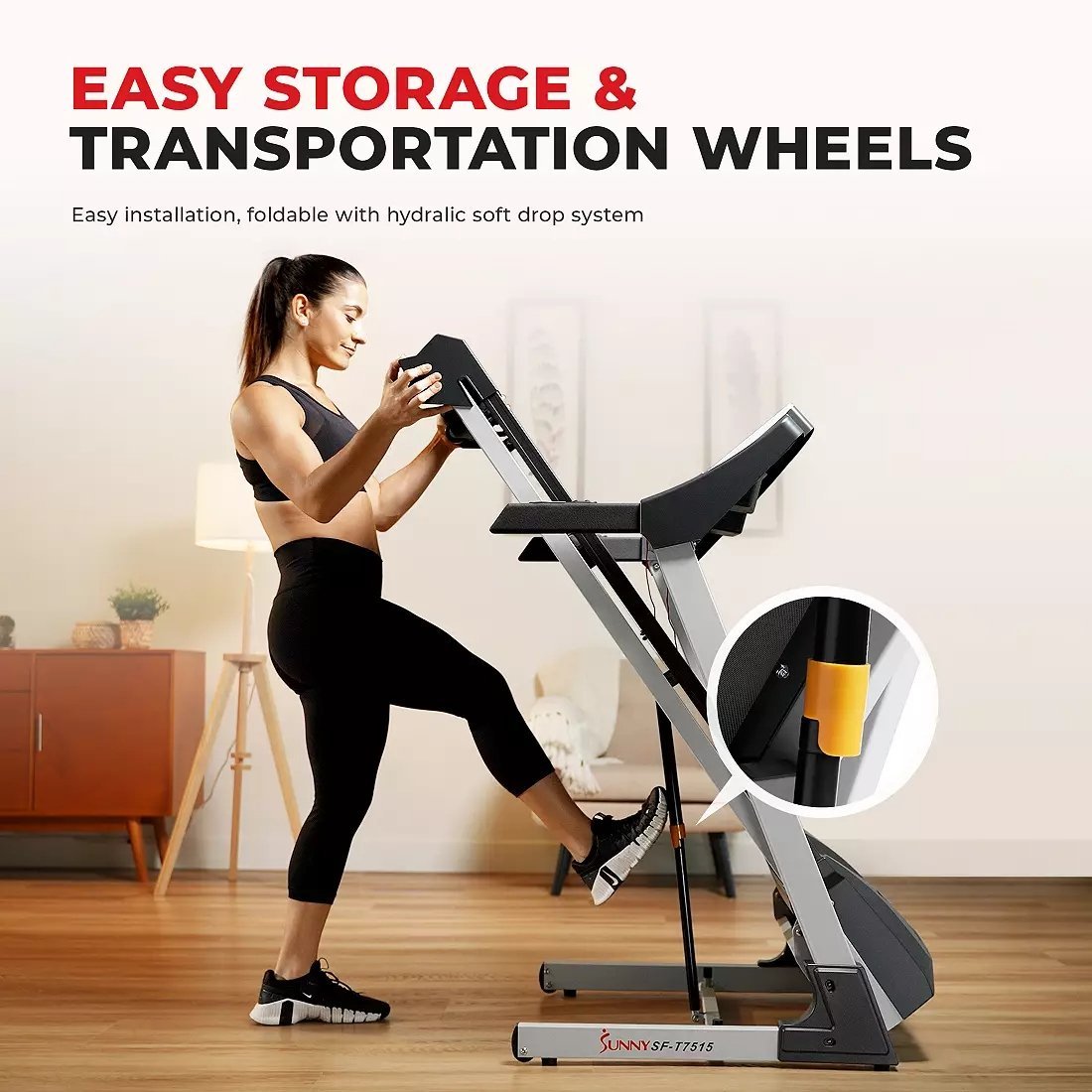 Sunny Health & Fitness Smart Treadmill SF-T7515 - Image 5