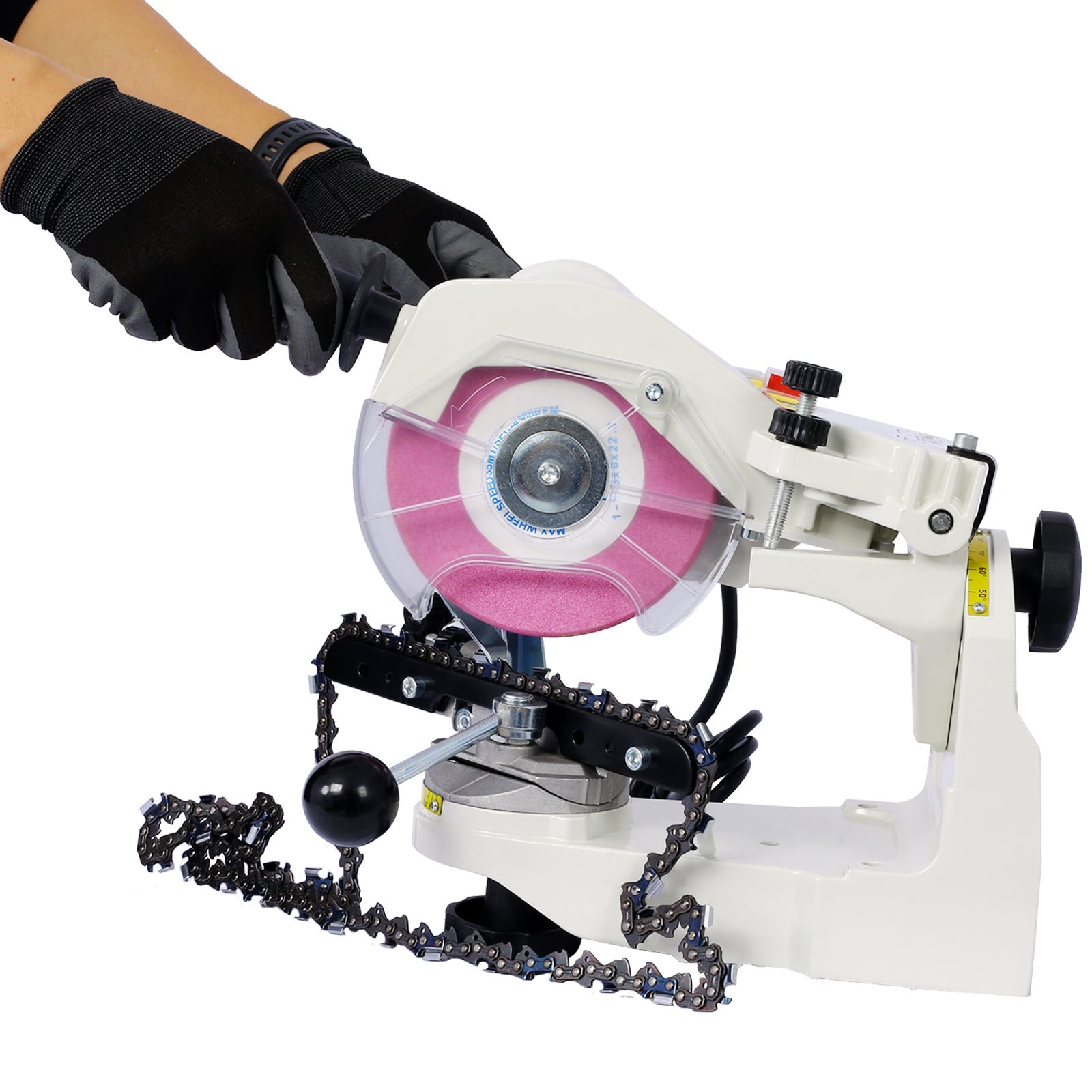 Chainsaw Sharpener Professional Multi-Angle Adjustable Chain Grinder 120V Bench Grinder - Image 4