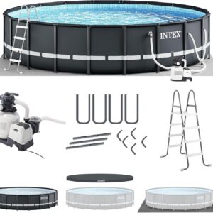 Bestway APX 365 Rectangular Swimming Pool Above Ground Outdoor Backyard Framed Pool Set - Image 2