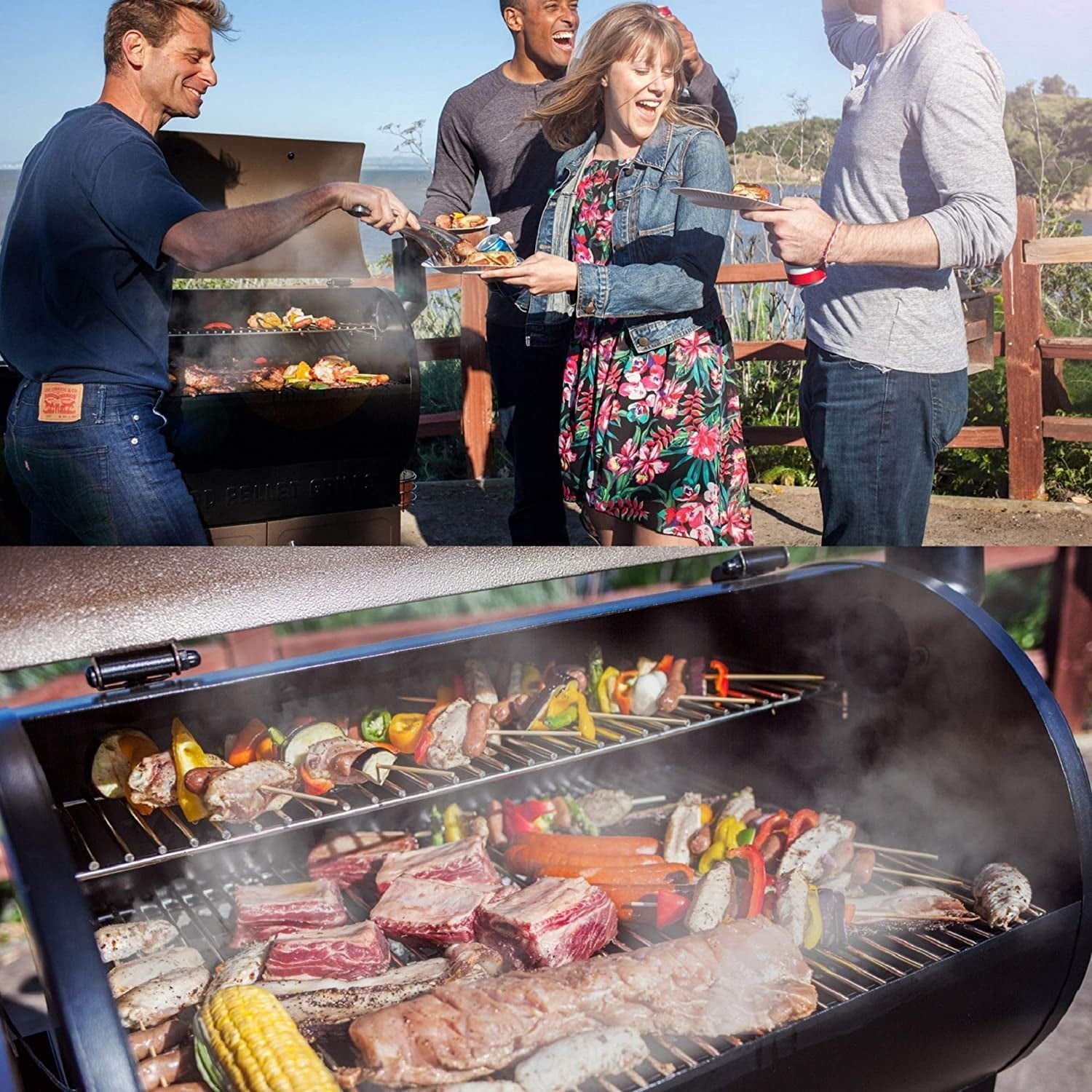 Z Grills Wood Pellet Ultimate 8-in-1 Smoker Grill 1000E - Image 3