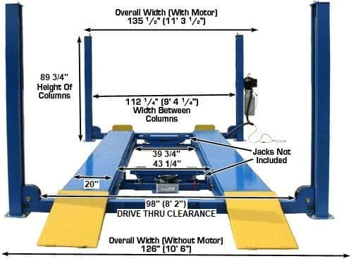 Atlas 412 12,000 lbs Commercial 4 Post Lift - Image 11